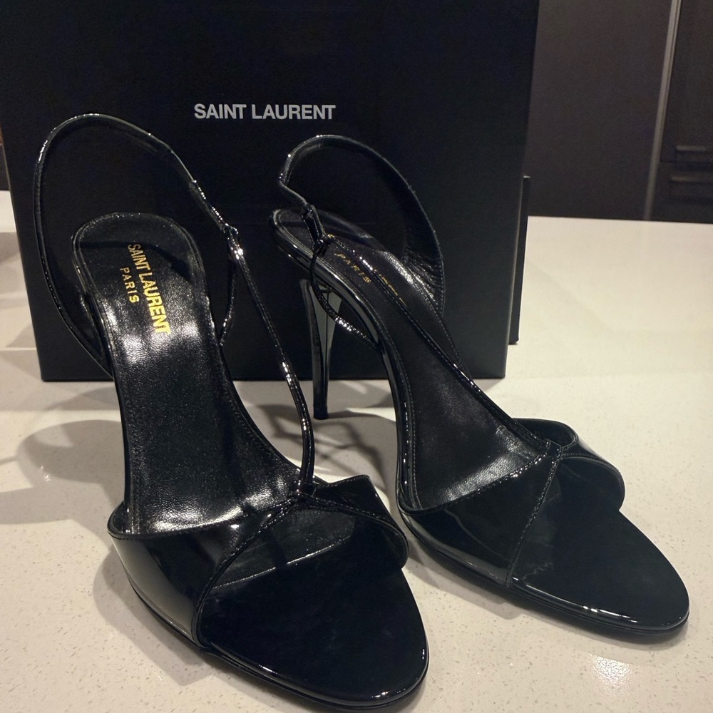 Saint Laurent Glossy Black Heels